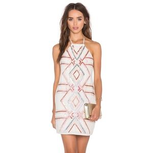 NBD x Naven Twins White Hopeless Halter Dress